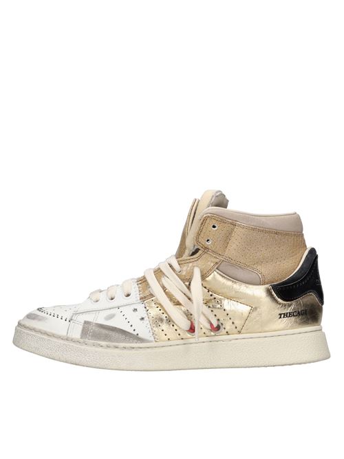 Sneakers in pelle  effetto vintage HIDNANDER | THE CAGE DUAL HD2WS180 103BIANCO-ORO-BLU